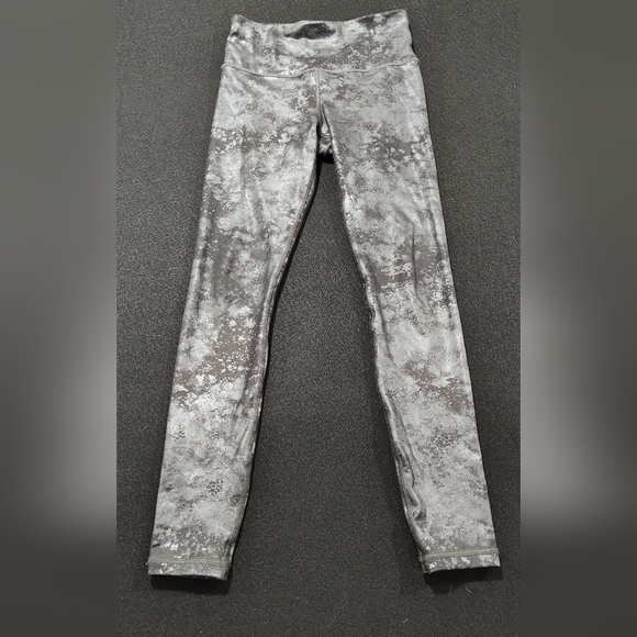 Athleta Pants - Athleta Women's XS Elation Misty Lace Tight Leggings Pants, Black Gray Silver